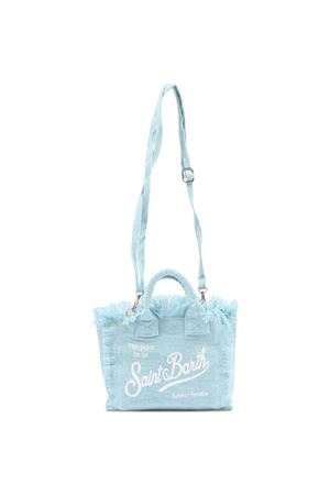 Borsa Vanity Mini in lino celeste SAINT BARTH KIDS | VAMI00800555L